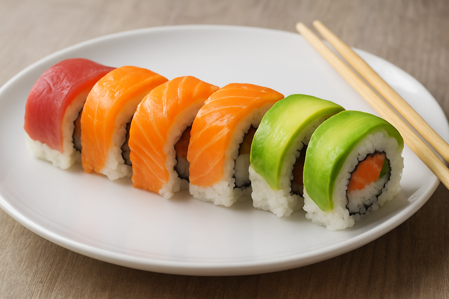 Rainbow sushi roll