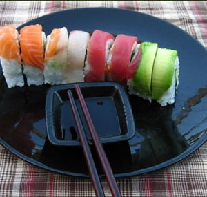 Regenboog sushi recept