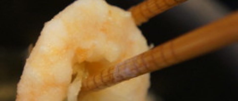 Tempura garnaal sushi