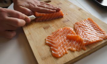 salmon slices