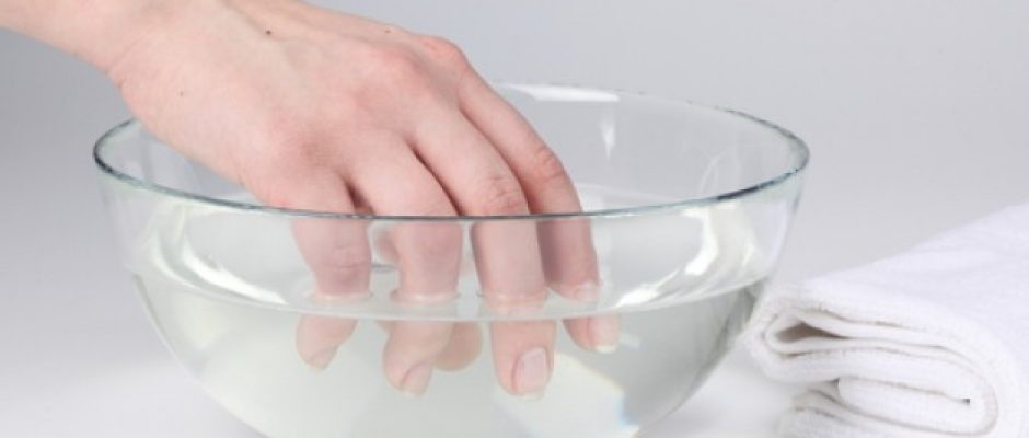 Always keep a bowl of water and a kitchen towel close to you when making sushi.